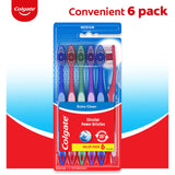 Colgate Whitening & Oral Care Bundle – Optic White Stain Fighter Toothpaste 4-Pack & Extra Clean Manual Toothbrushes 6 Count, Enamel Safe, Fresh Mint, Stain Removal