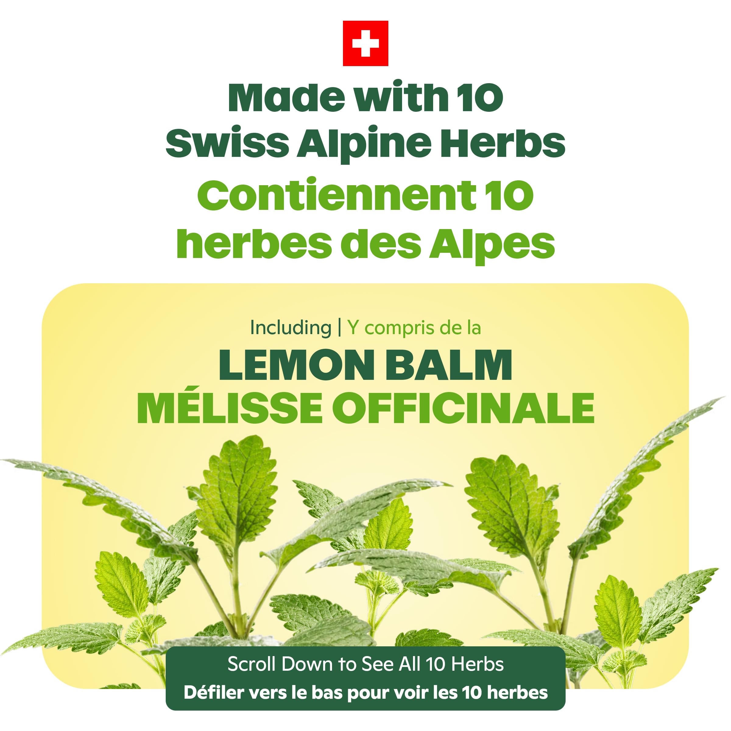 Ricola No Sugar Added Lemon Mint Herbal Cough Drops with Lemon Balm and Low Menthol for Everyday Throat and Voice Care - 180 Count - Throat Lozenges with No Sugar Added