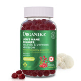 Organika Lion’s Mane Mushroom Gummies – 2000 mg Equivalent per Serving | Brain & Immune Support | Antioxidant Mushroom Supplement | Raspberry Flavour- 60 gummies