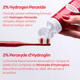 Colgate Optic White Advanced Sparkling White Toothpaste with 2% Hydrogen Peroxide and Fluoride, Teeth Whitening Toothpaste, Deep-Set Stain Remover, Mint Flavour, 133 mL (Pack of 2)