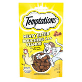 TEMPTATIONS Meaty Bites Cat Treats Adult, Chicken, 42.5g Pouch (7 Pack)