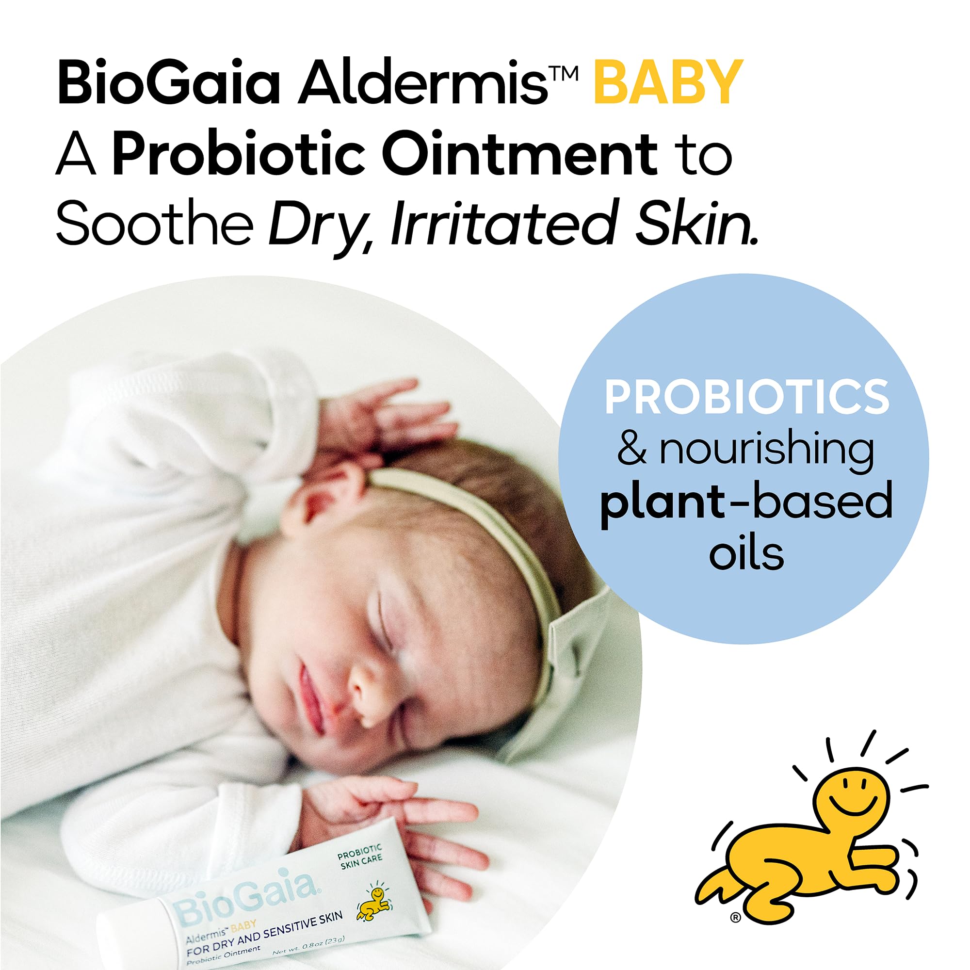 BioGaia Aldermis Baby | Shea Butter + Probiotics + Natural Oils for Skincare | Ointment 23g | For dry and sensitive skin