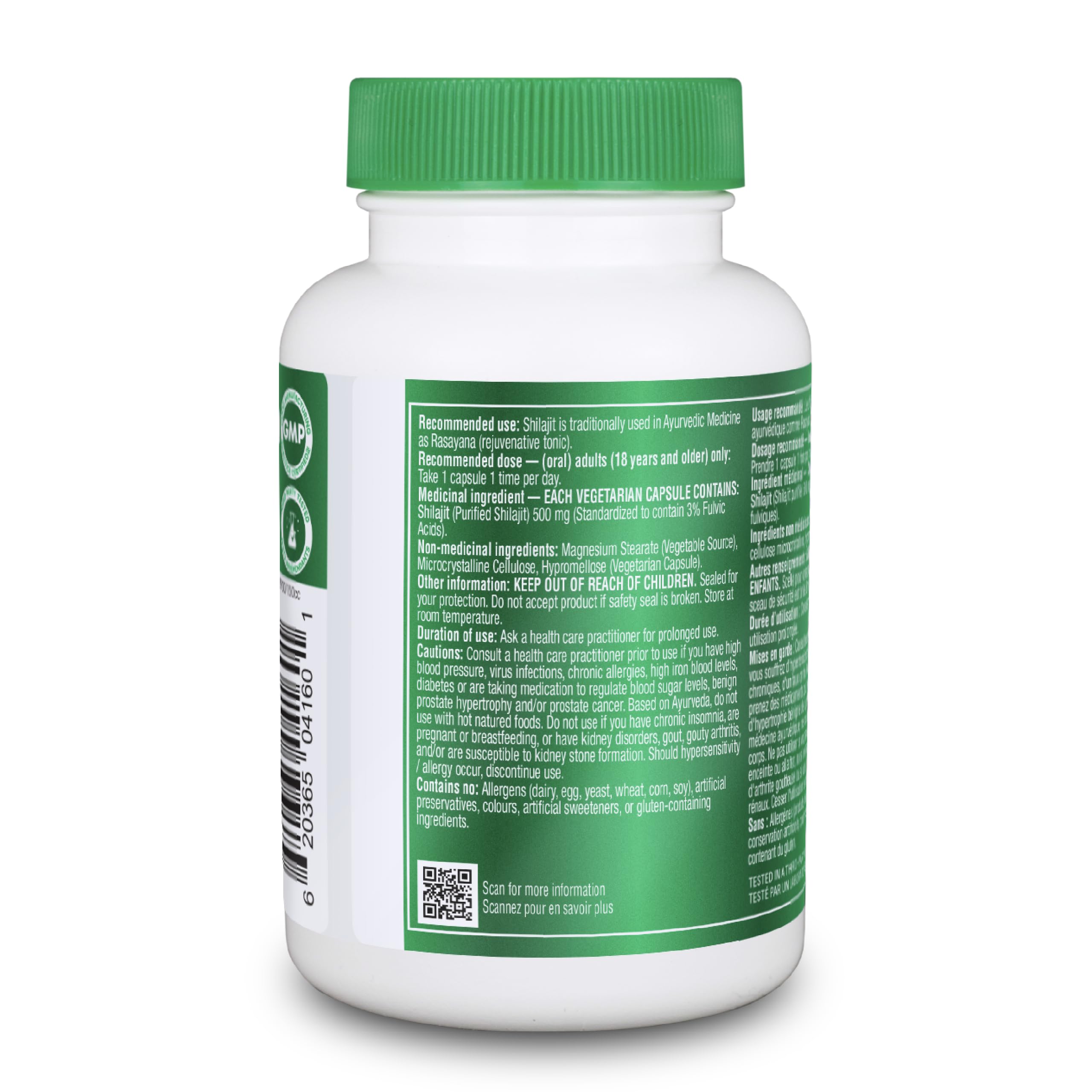 Organika Himalayan Shilajit 500mg (3% Fulvic Acid) – High Potency Rejuvenative Tonic from Plant Based Fulvic Acid to Support Natural Energy, Testosterone, and Vitality – One Capsule per Day – 60vcaps