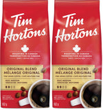 Tim Hortons Original Blend, Fine Grind Coffee, Medium Roast, Made with 100% Arabica Beans, 652g Bag (Pack of 2)