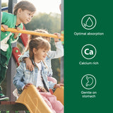 Organika Kids Liquid Calcium Plus- with Vitamins D3 and K2- Healthy Bone and Teeth Development- Mixed Berry Flavour- 450ml