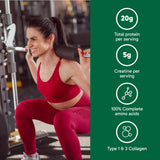 Organika Canadian-Made Enhanced Collagen Sport - 20g Collagen Protein + Creatine, Taurine, and Complete Amino Acid Profile | Promotes Muscle Growth, Strength, and Joint Health - Lemon Flavour - 564g