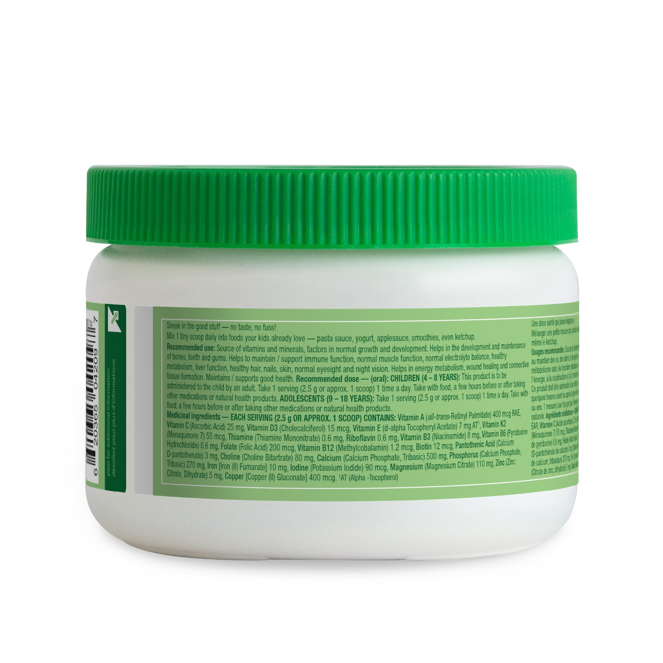 Organika Kids Sneaky Boost- A Flavourless Multivitamin Powder to Add to Food or Drink, 13 Vitamins, 7 Minerals + Choline for Healthy Growth and Development- 150g