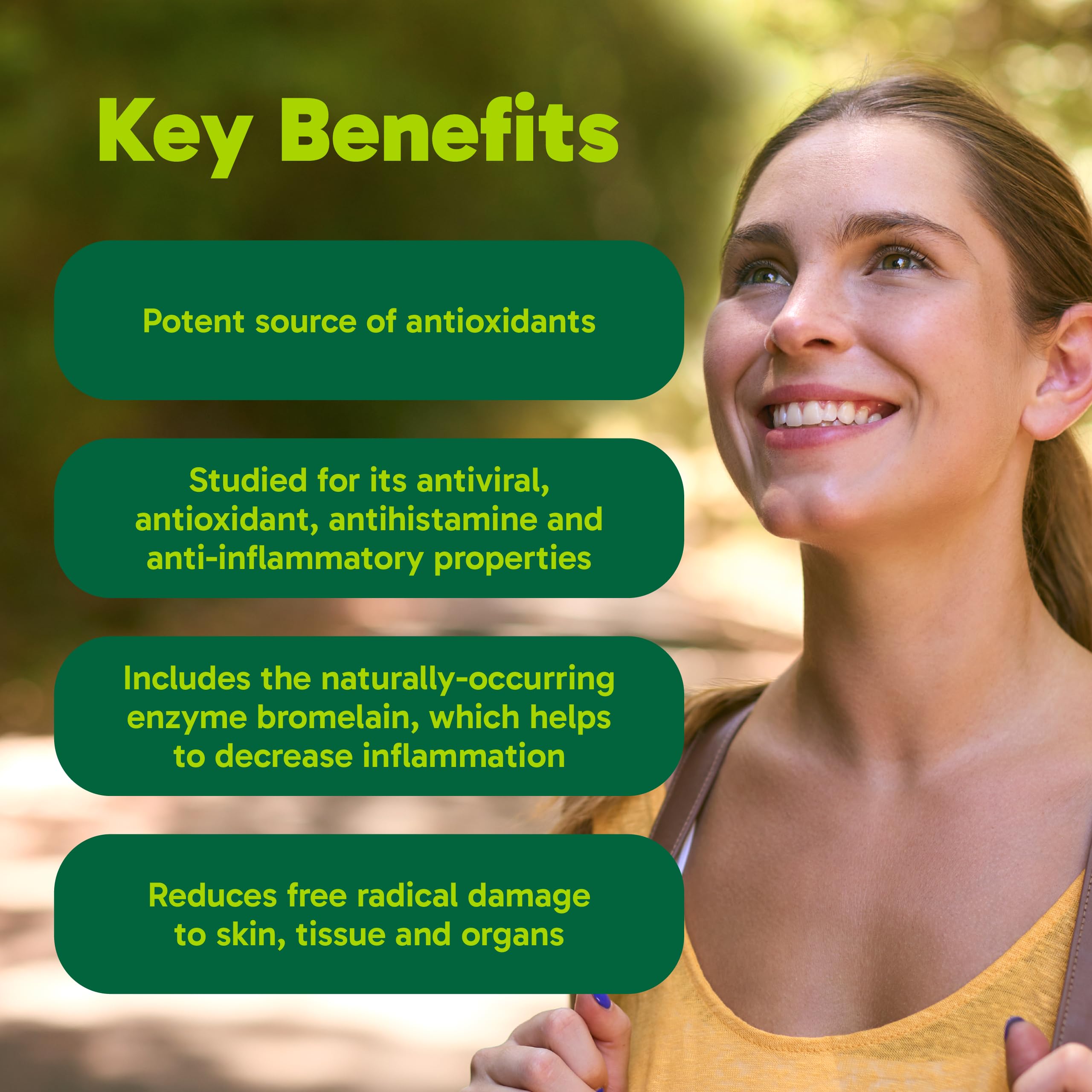 Organika Canadian-Made Quercetin with Bromelain- High Availability, Immune System Support, Allergy and Inflammation Support- 60tabs