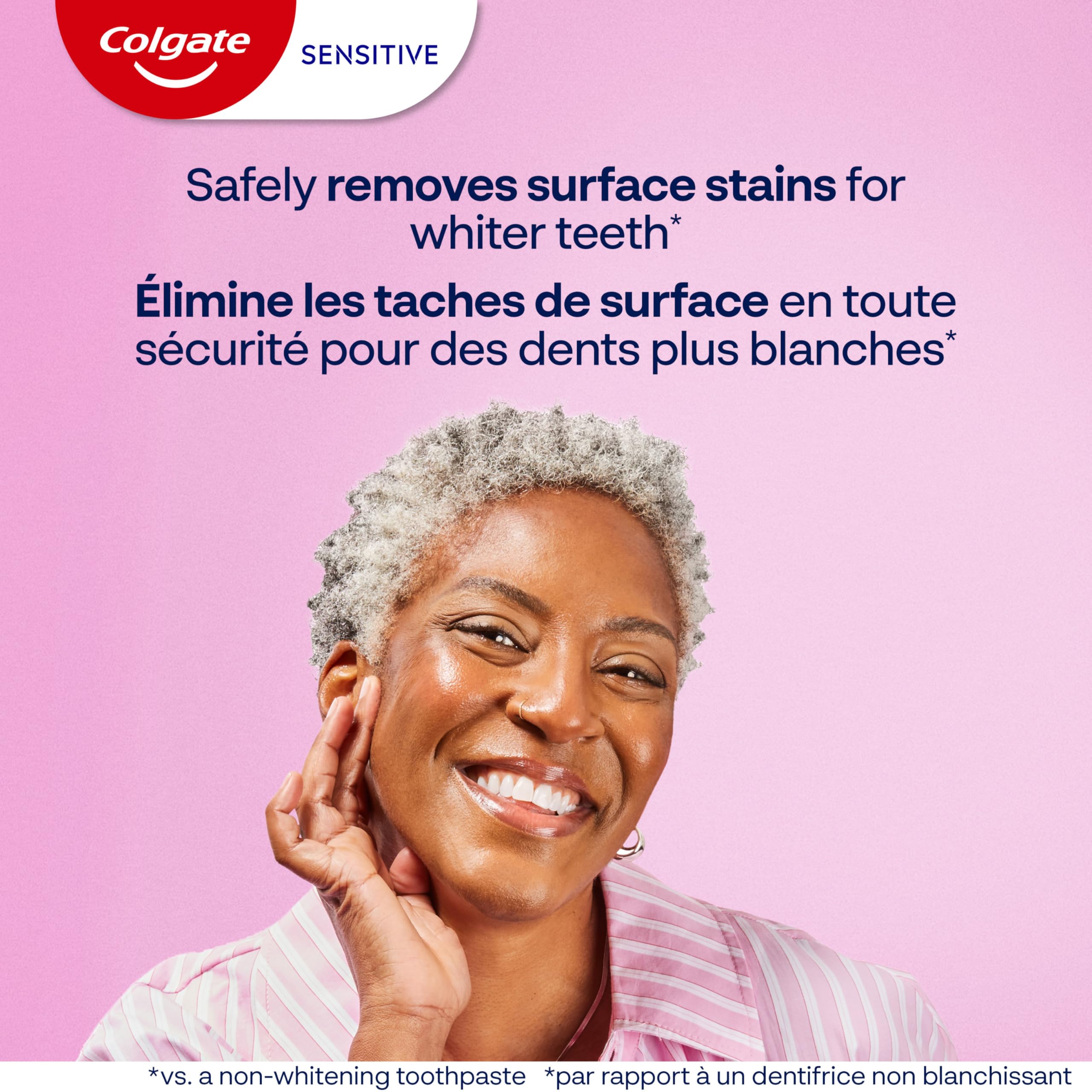 Colgate Sensitive Whitening Toothpaste for Sensitive Teeth, 1 Pack, Toothpaste with Fluoride and Potassium Nitrate, Helps Keep Teeth Whiter and Prevent Bad Breath, Spearmint, 72 mL