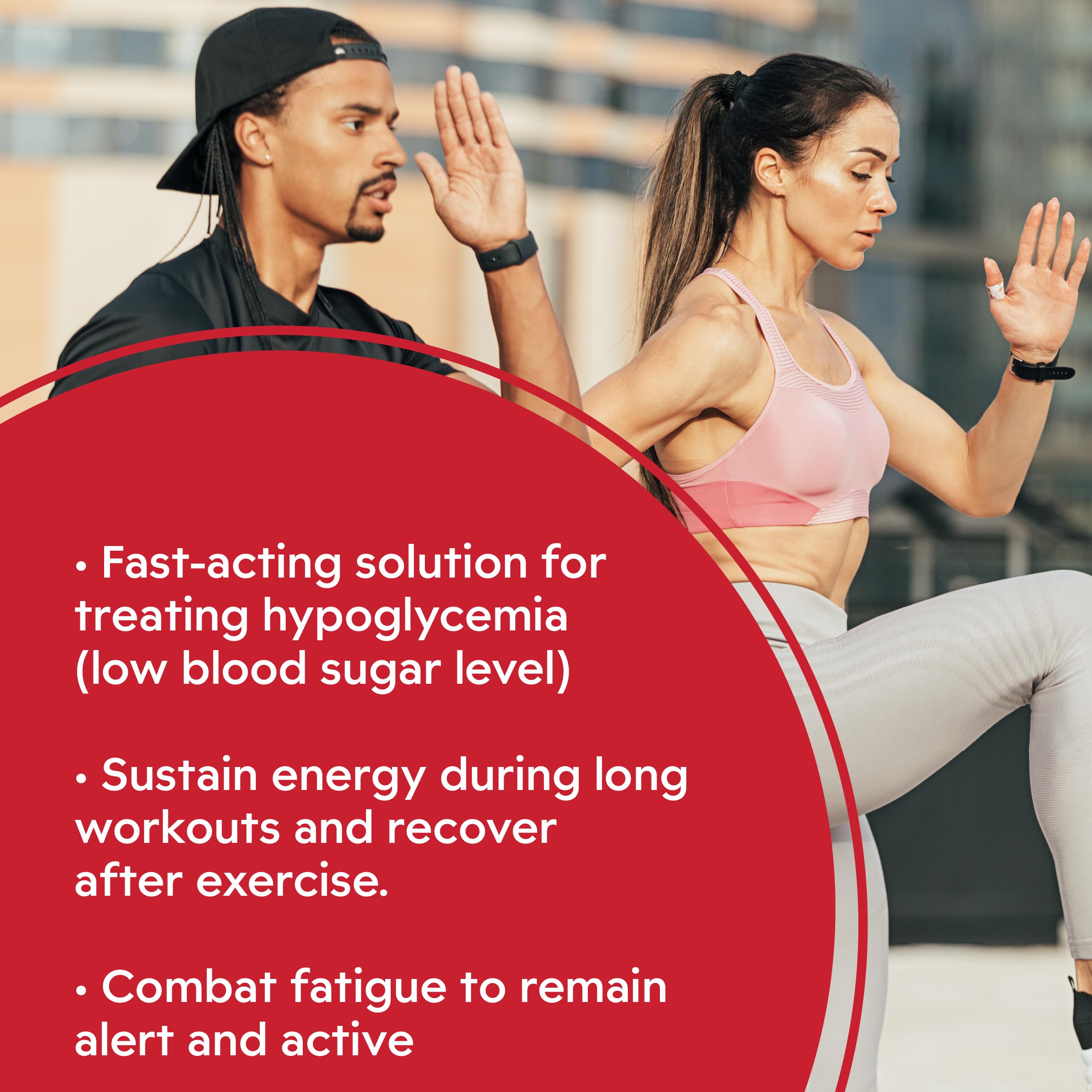 GlucoNOW FAST Glucose Chews, 4g Sugar, Raspberry Flavour - 50 chewable tablets