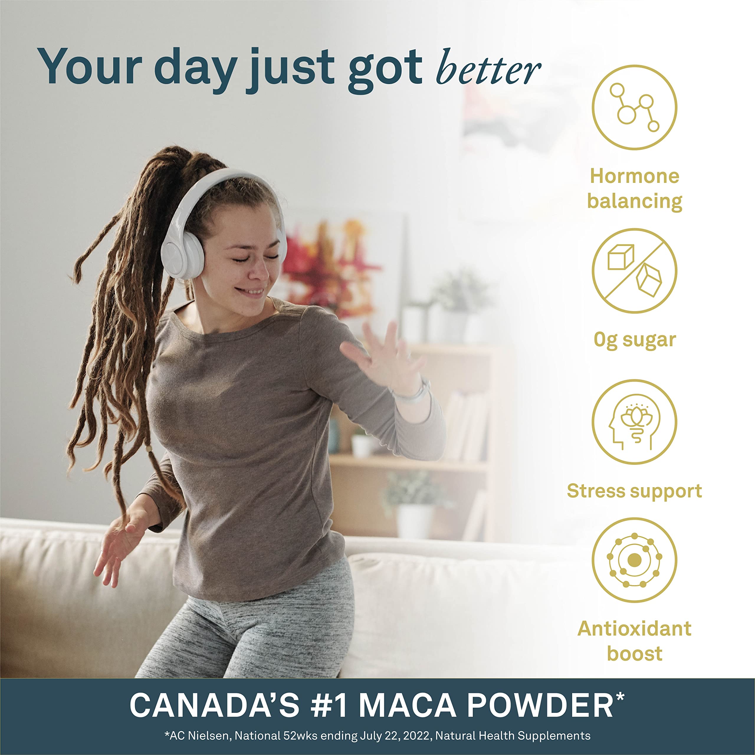 Organika Maca Certified Organic Powder- Gelatinized for High Bioavialability, Hormone Balance, Adaptogen to Help with Stress and Energy- 400g