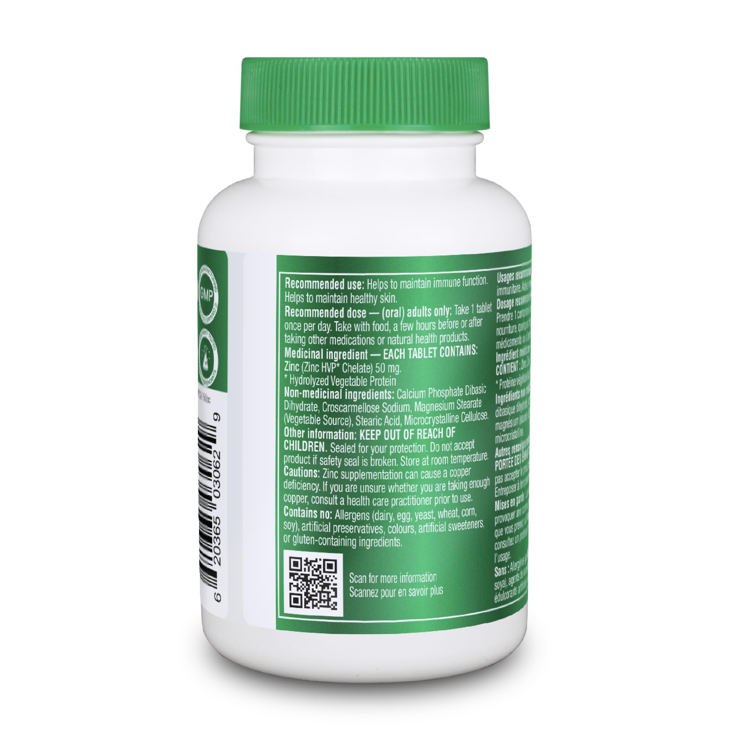 Organika Chelated Zinc 45 Tabs