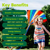Organika Kids Sneaky Boost- A Flavourless Multivitamin Powder to Add to Food or Drink, 13 Vitamins, 7 Minerals + Choline for Healthy Growth and Development- 150g
