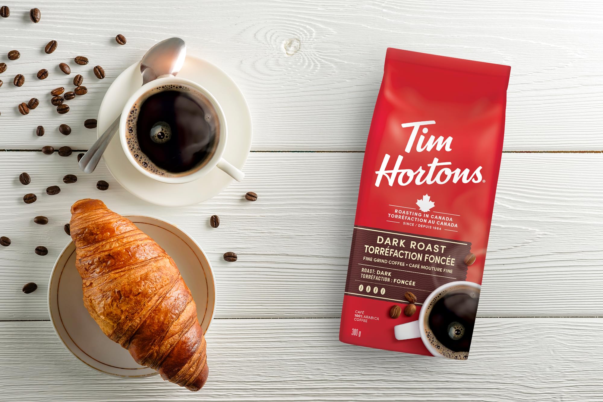 Tim Hortons Dark Roast, Fine Grind Coffee, 300g Bag
