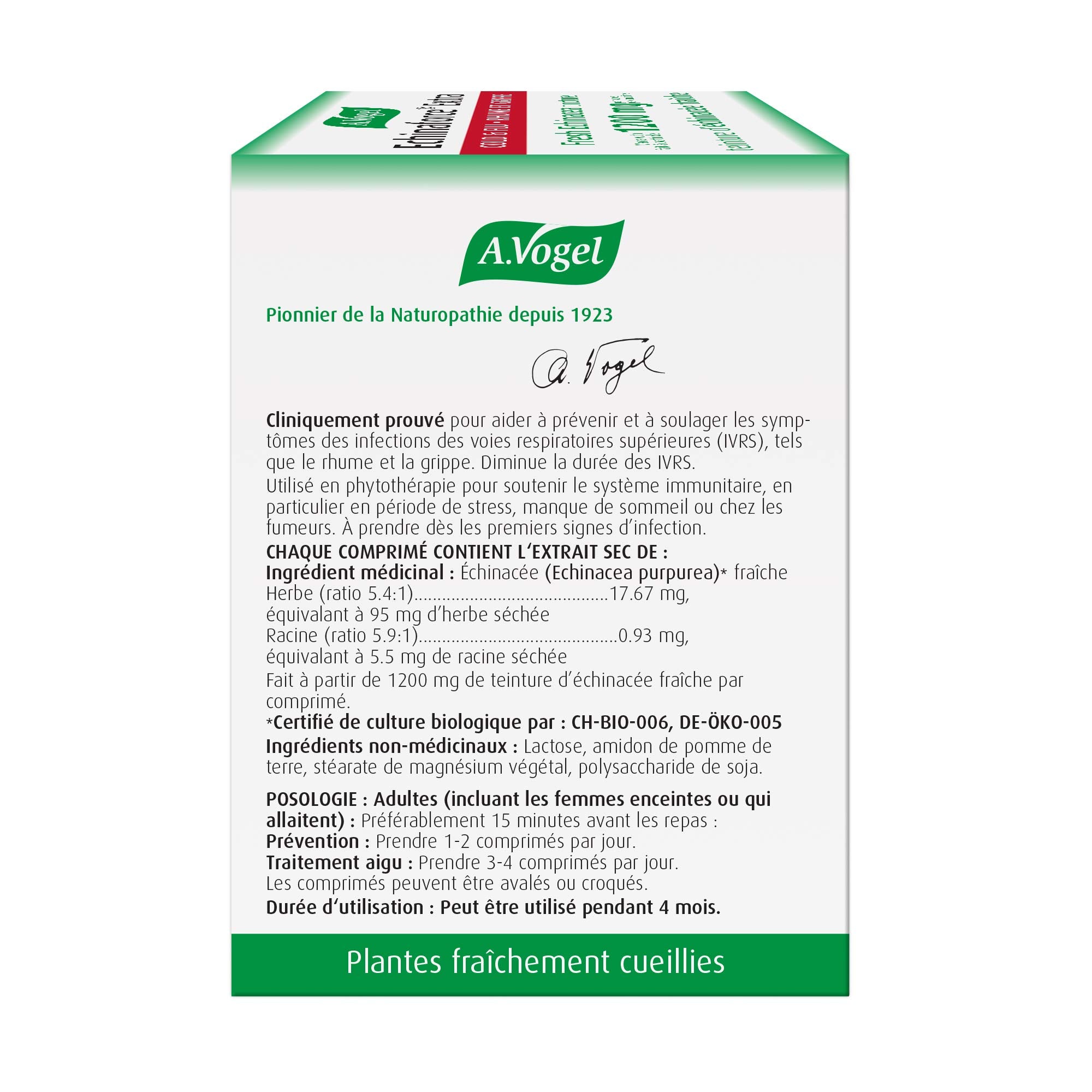 A.Vogel Echinaforce Extra Strength Echinacea Tablets | 1200 mg of Fresh Organic Echinacea Tincture per Tab | Relieves Cold & Flu Symptoms by Strengthening the Immune System | 30 Tablets