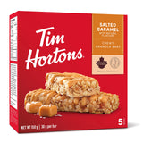Tim Hortons Salted Caramel Granola Bars, Peanut Free, 5 Count, Imported from Canada)