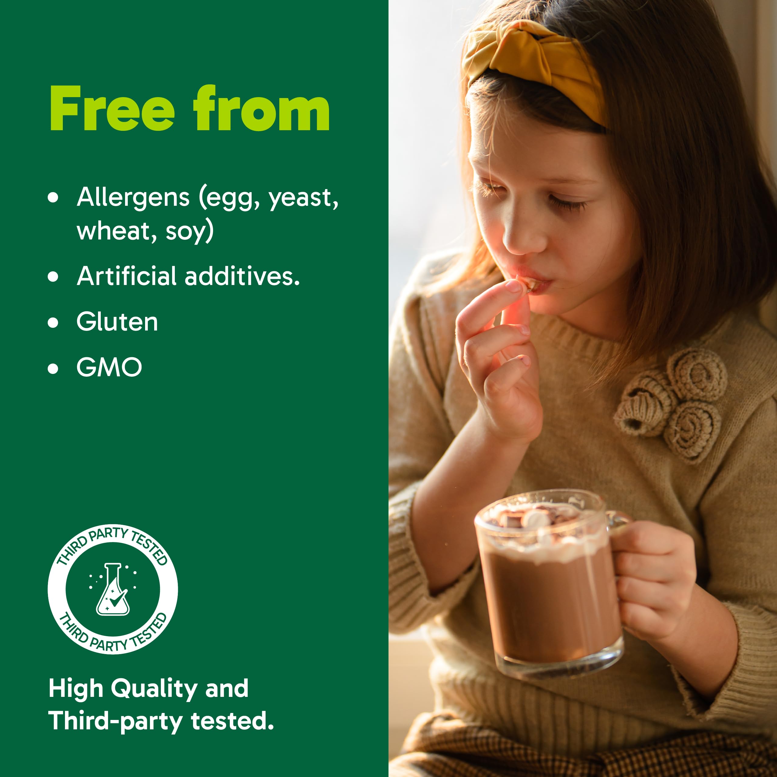Organika Kids All-in-One Daily Nutrition Powder- Chocolate Flavour – 6g Whey Protein + 19 Vitamins & Minerals – Prebiotic Fibre for Digestion – Complete Nutritional Drink for Kids- 340g