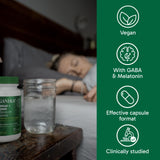 Organika Magnesium + Melatonin + GABA – Natural Sleep & Relaxation Support– Helps Calm the Mind, Ease Muscle Tension & Promote Restful Sleep–125mg Magnesium, 2.5mg Melatonin, 100mg GABA – 120 Capsules