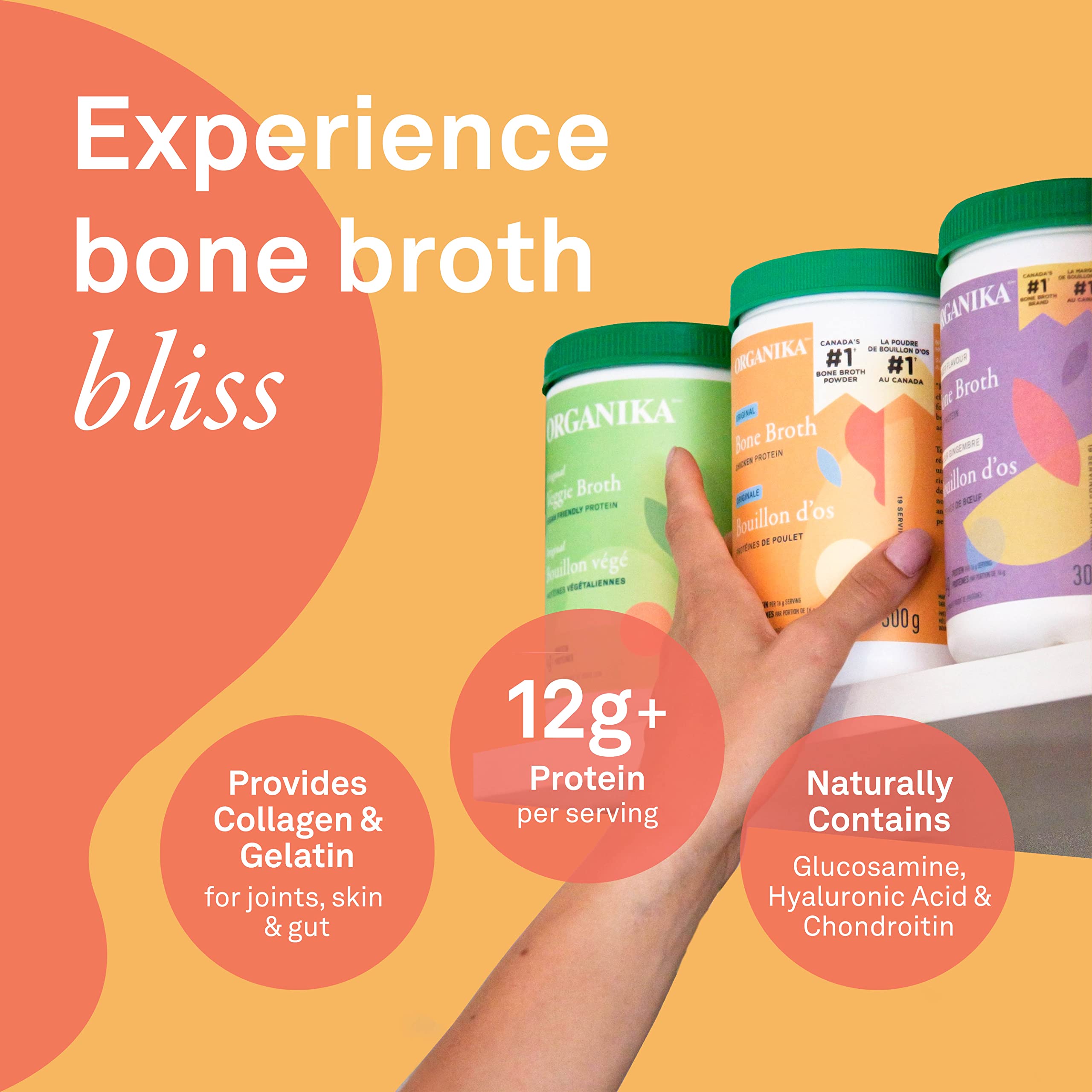 Organika Bone Broth Chicken W/Turmeric & Black Pep 300 G
