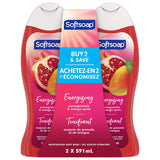 Softsoap Exfoliating Body Wash Scrub with Pomegranate and Mango, 591 mL (2 Pack) – Hydrating, Moisturizing, Gentle Exfoliation for Soft, Smooth Skin – Biodegradable Ingredients Natural Body Wash