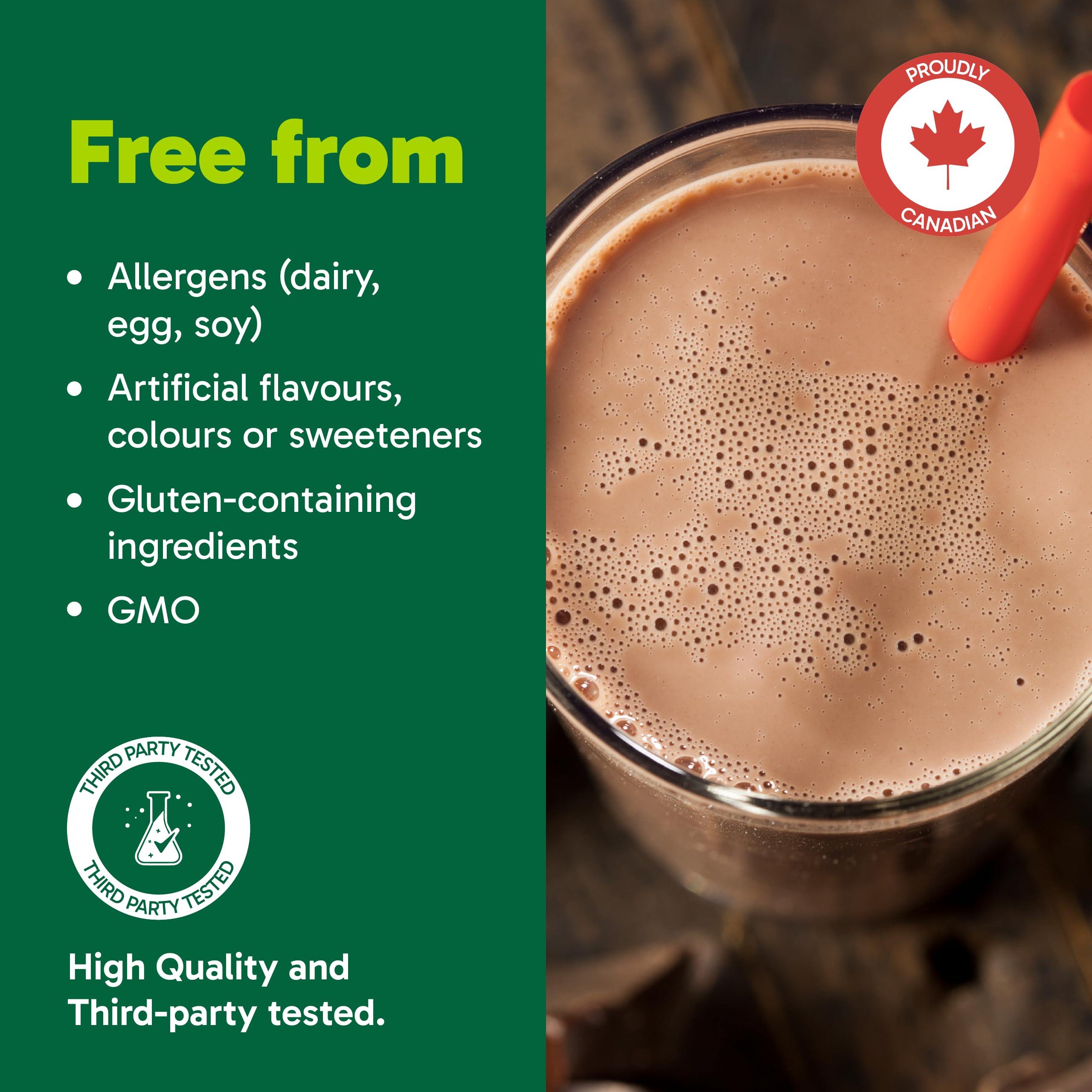 Organika Organic Plant Protein Powder Chocolate with Prebiotics & Probiotics – 22g Vegan Protein, 4g Fibre, Supports Digestion, Energy & Muscle Recovery – Low Sugar, Non-GMO – 780g
