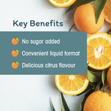 Organika Canadian-Made Kids Liquid Zinc with Vitamin C- Sweet Orange Flavour- Immune Function Support 100ml