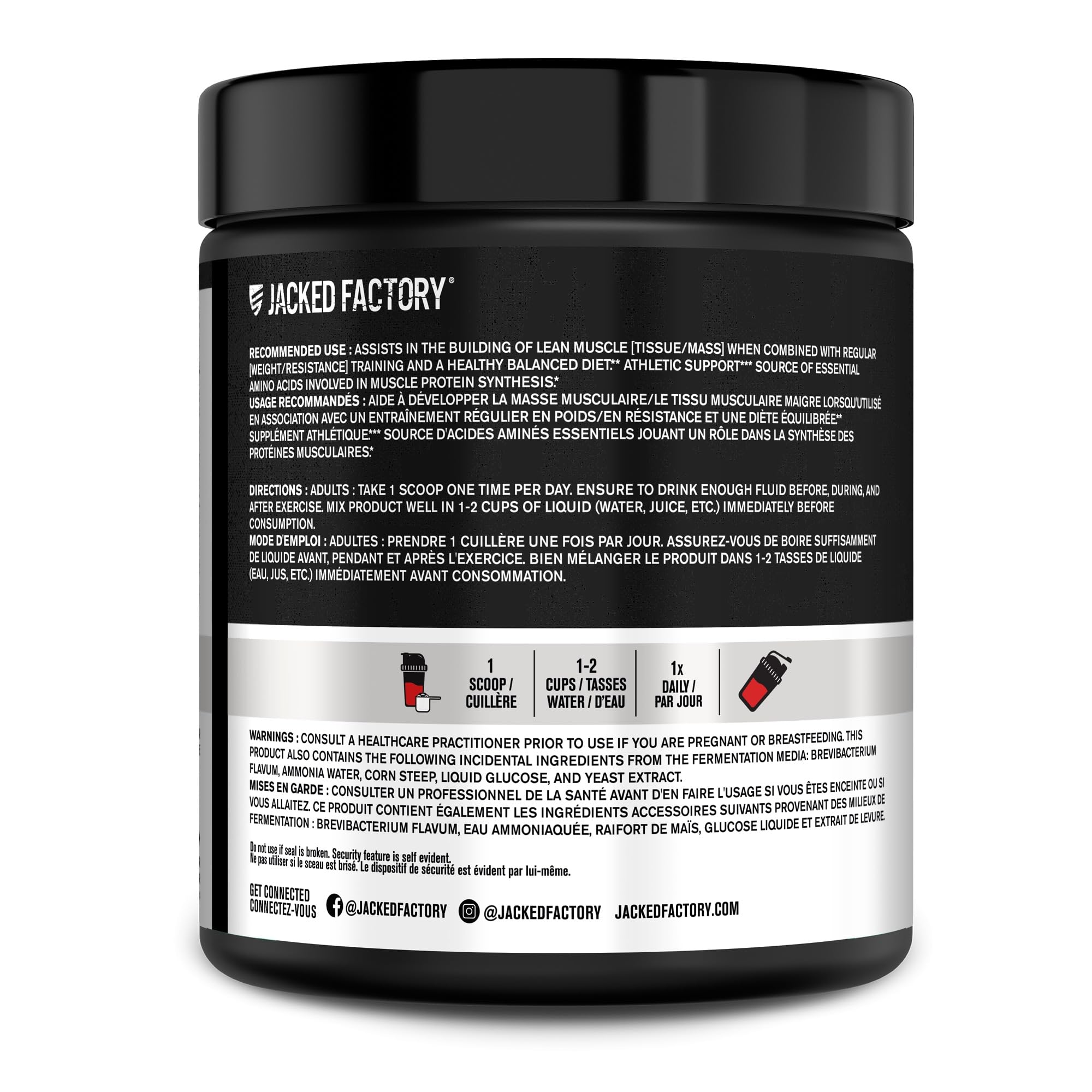 BCAA Powder (Fermented) - 6g Branched Chain Amino Acids Supplement for Enhanced Recovery, Reduced Fatigue, Increased Strength, and Muscle Growth - 30 Servings, Fruit Punch