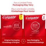 Colgate Optic White Stain Fighter Teeth Whitening Toothpaste, Fresh Mint Gel - 90 ml, 3 Pack