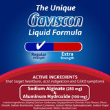 Gaviscon Liquid Regular Strength Antacid - 340 ml - Antacid Liquid for Day and Night Heartburn Relief, Acid Reflux and GERD Relief, Fruit Blend - Free of Aluminum, Lactose and Gluten
