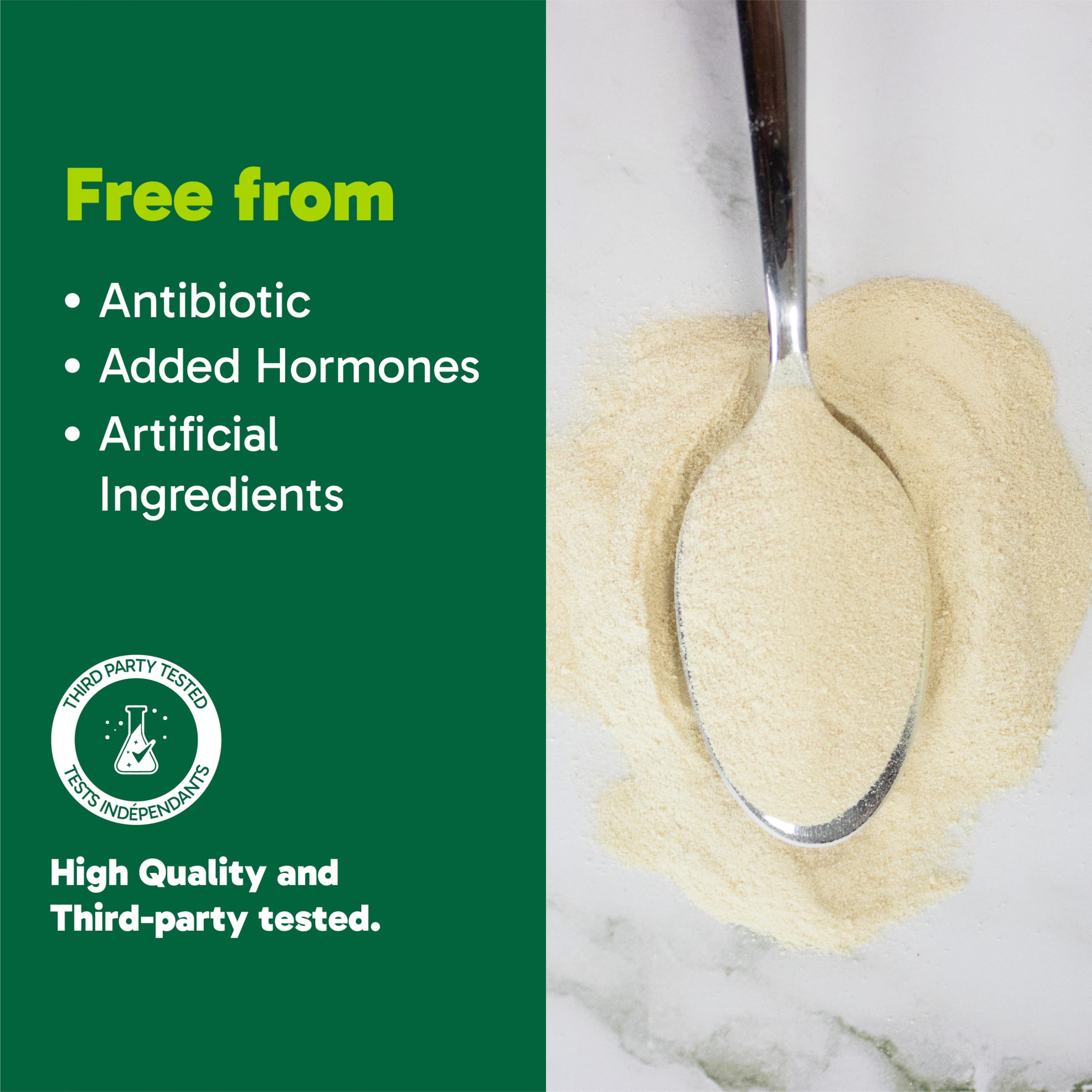 Organika Canadian-Made Full Spectrum Collagen - Type 1,2,3,5,10 - Complete Collagen Naturally Containing Hyaluronic Acid and Elastin for Healthier Hair, Skin and Joints Mild Chicken Broth Flavour 250g