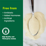 Organika Canadian-Made Full Spectrum Collagen - Type 1,2,3,5,10 - Complete Collagen Naturally Containing Hyaluronic Acid and Elastin for Healthier Hair, Skin and Joints Mild Chicken Broth Flavour 250g