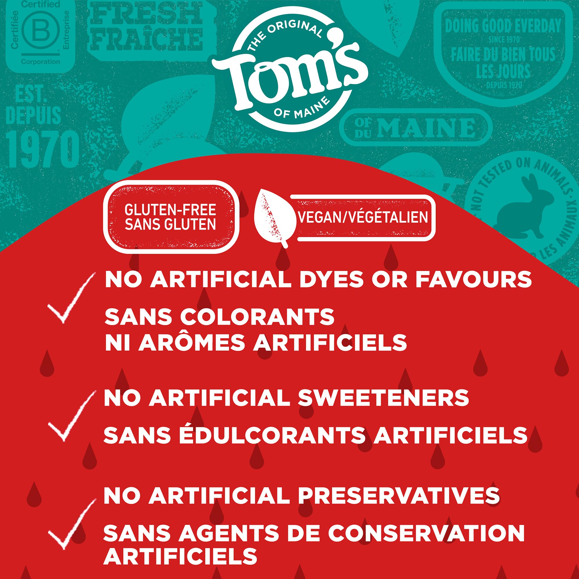 Tom's of Maine Children's Silly Strawberry Natural Fluoride Toothpaste – Anticavity Fluoride Toothpaste for kids – All Natural Fruity Flavor toothpaste, Strawberry Toothpaste kids 90 mL