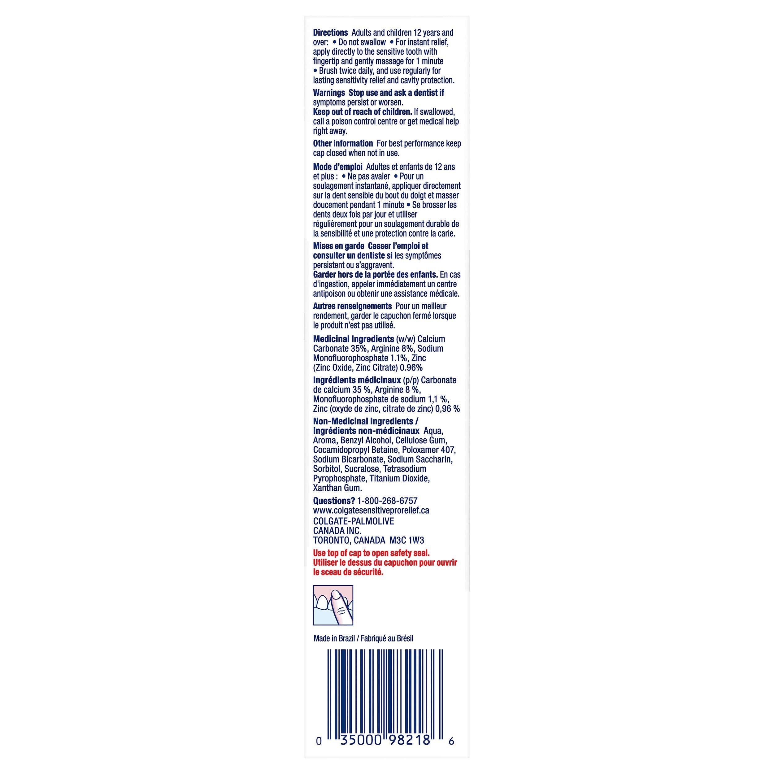 Colgate Sensitive Pro-Relief Enamel Rebuild Toothpaste, 75 Milliliters