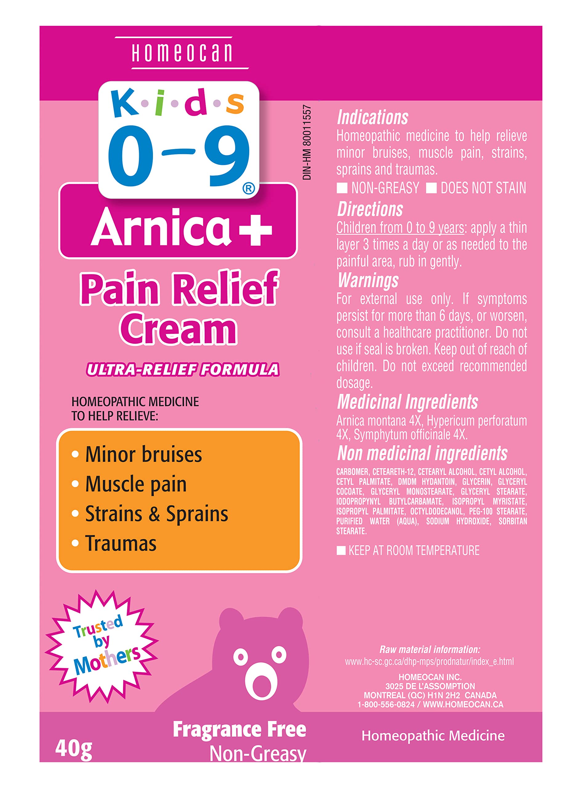 Arnica+ Pain Relief Cream 40 g | Kids 0-9
