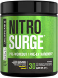 NITROSURGE Pre Workout Supplement - Endless Energy, Instant Strength Gains, Clear Focus, Intense Pumps - Nitric Oxide Booster & Preworkout Powder with Beta Alanine - 30 Servings, Pineapple