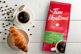 Tim Hortons Decaf, Fine Grind Coffee, Medium Roast, Made with 100% Arabica Beans, 652g Bag (Pack of 2)