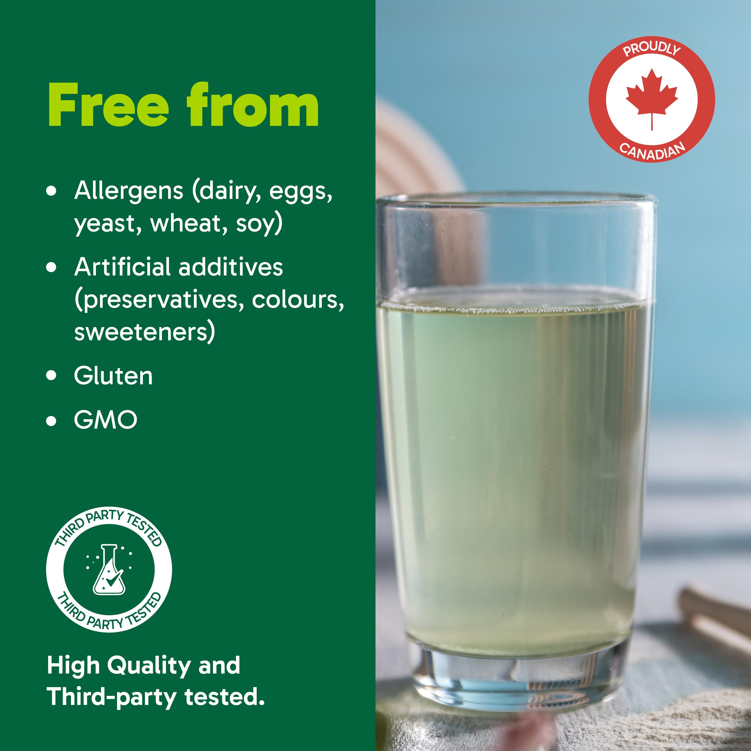 Organika Canadian-Made Belli Bliss Fibre | High Fibre Blend, 4 Diverse Sources of Fibre | Supports Digestive Health, Constipation Relief, Weight Control - Lemon Lime, 10 x 15g sachets