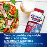 Gaviscon Extra Strength Tablets - Less Sugar, Zesty Mint, 60-Count - Chewable Foaming Antacid Tablets for Day and Night Heartburn Relief, Acid Reflux & GERD - Free from Aluminum, Lactose and Gluten