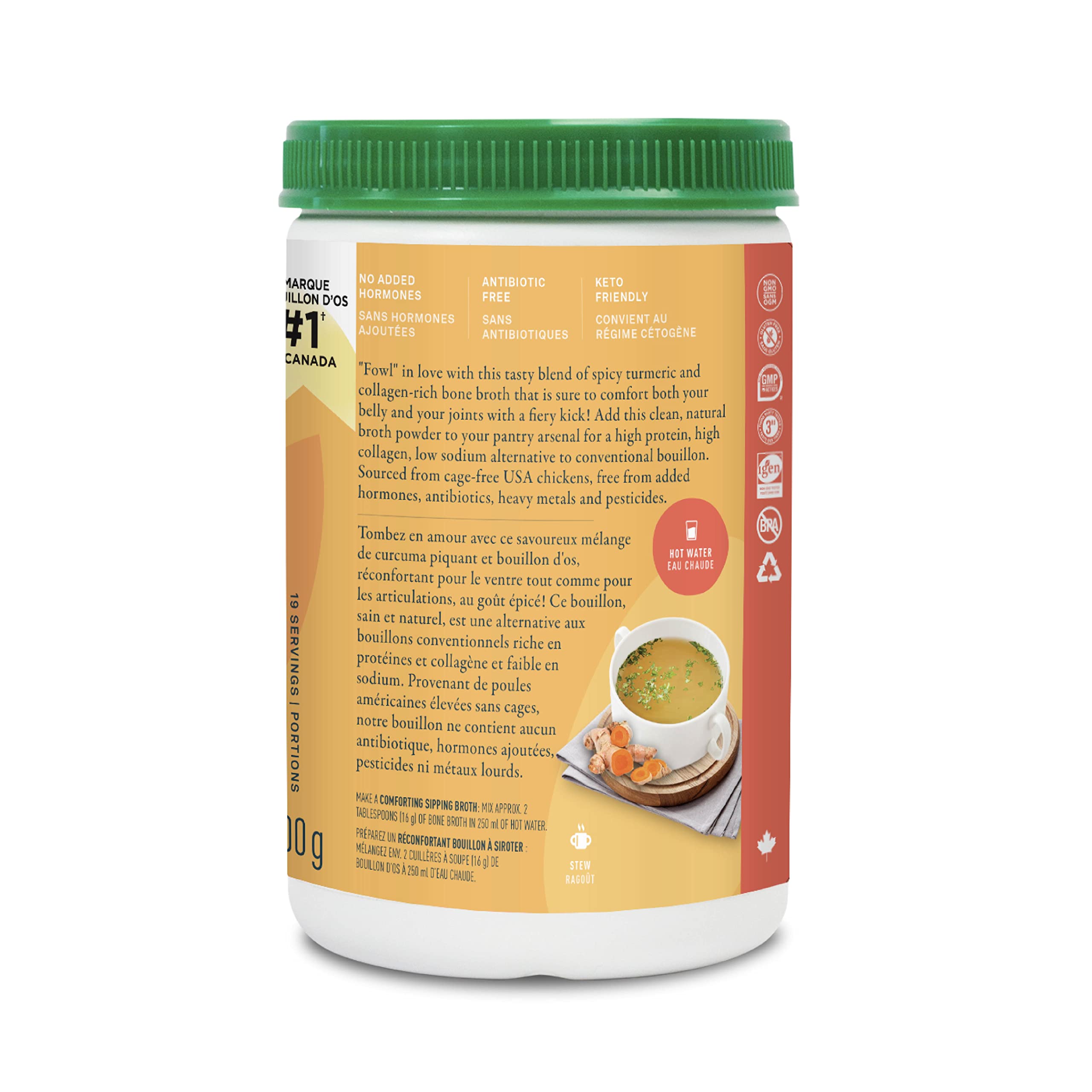Organika Bone Broth Chicken W/Turmeric & Black Pep 300 G