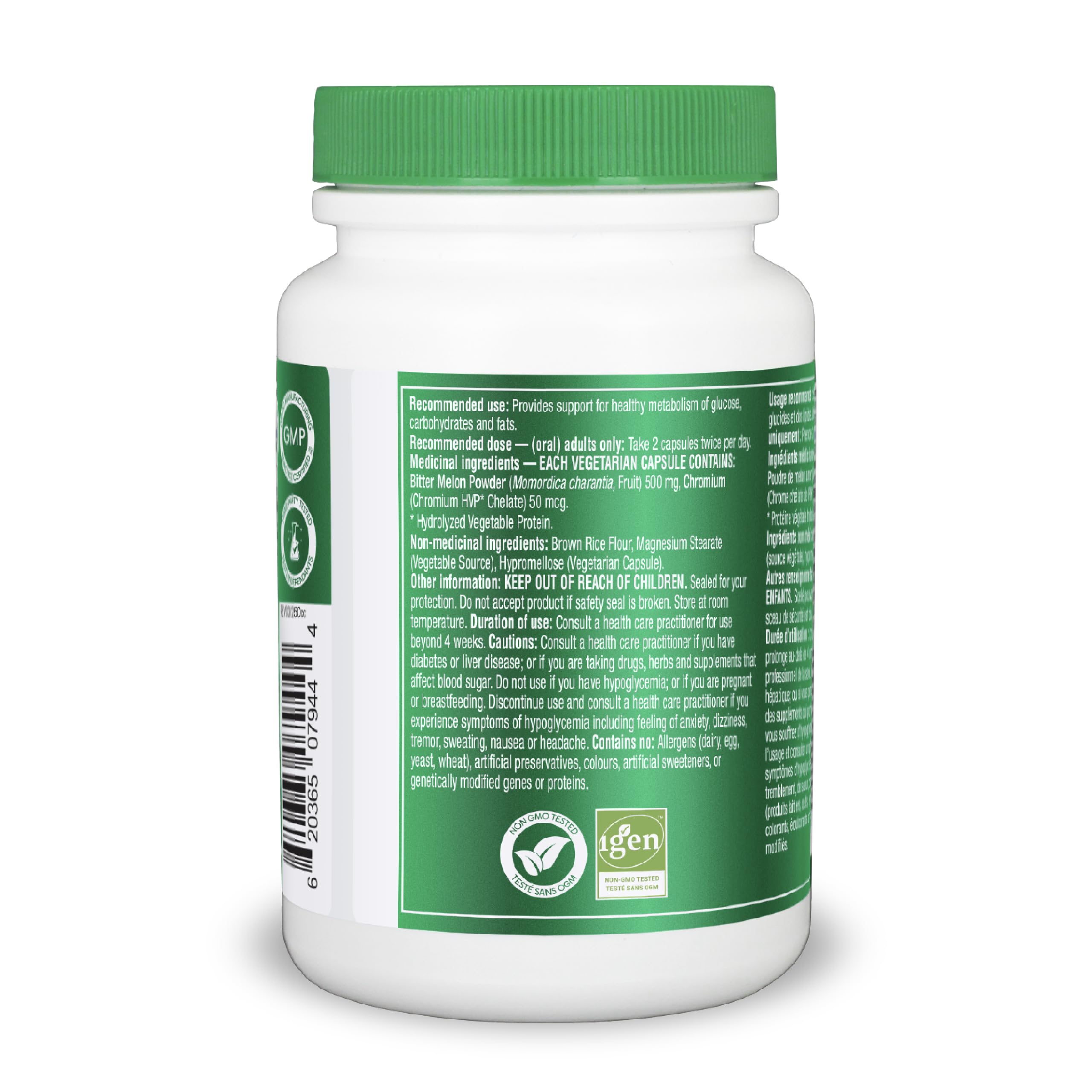 Organika Canadian-Made Blood Sugar Control Bonus Size- Chromium and Bitter Melon, 150 vcaps Blood Sugar Control Bonus Size- Chromium and Bitter Melon, 150 vcaps