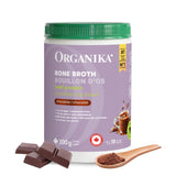 Organika Canadian-Made Beef Bone Broth Powder Chocolate Flavour- 15g Protein per Serving and Collagen Rich with Glucosamine and Hyaluronic Acid, from Grass-Fed Cattle, Keto Friendly- 300g
