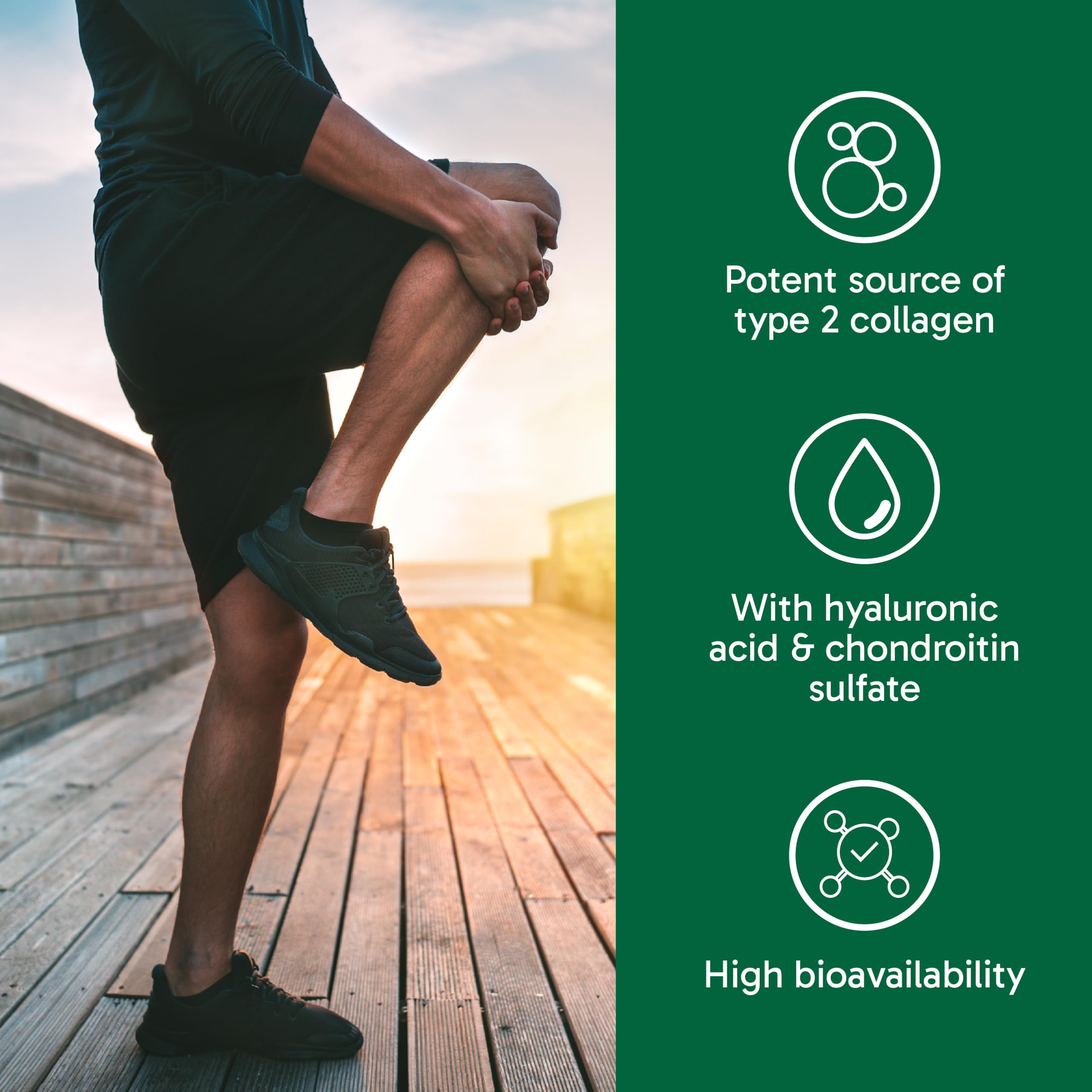 Organika Biocell Collagen- Type 2 Collagen, Hyaluronic Acid, Chondroitin Sulfate, Joint Support- 180caps