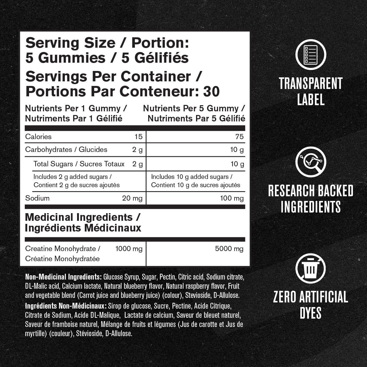 Jacked Factory Creatine Gummies 5g Daily Dose (1g per Gummy) - Creatine Monohydrate Gummy for Men and Women, Vegan-Friendly, Travel-Friendly, Third-Party Tested - 150 Gummies, Blue Raspberry