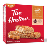 Tim Hortons Salted Caramel Granola Bars, Peanut Free, 5 Count, Imported from Canada)