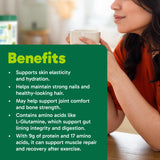 Organika Enhanced Collagen Powder (Type 1 & 3) – 10g Per Serving for Hair, Skin, Nails & Joints – Canadian-Made, Grass-Fed, Non-GMO, 750g