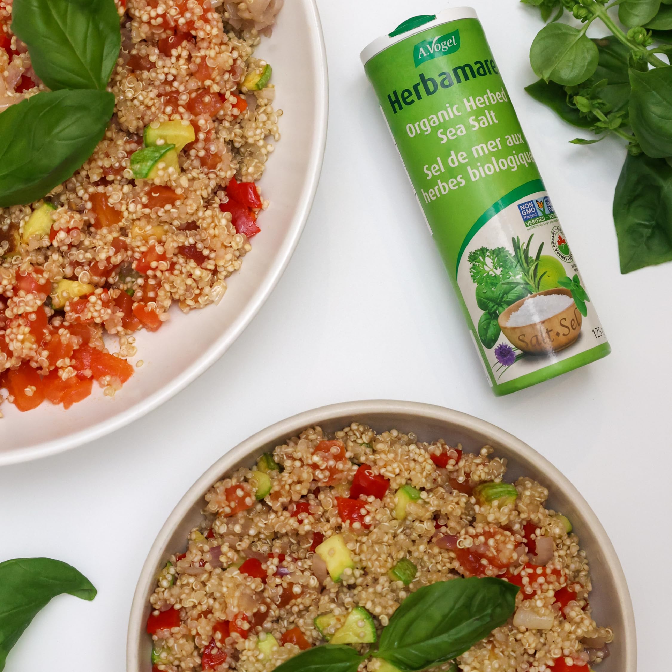 A.Vogel Herbamare Original - Herbed Sea Salt Infused with Fresh Organic Herbs and Vegetables - 1/3 Less Salt - Non-GMO Project Certified - MSG and Gluten Free - Vegetarian and Vegan - 1 K