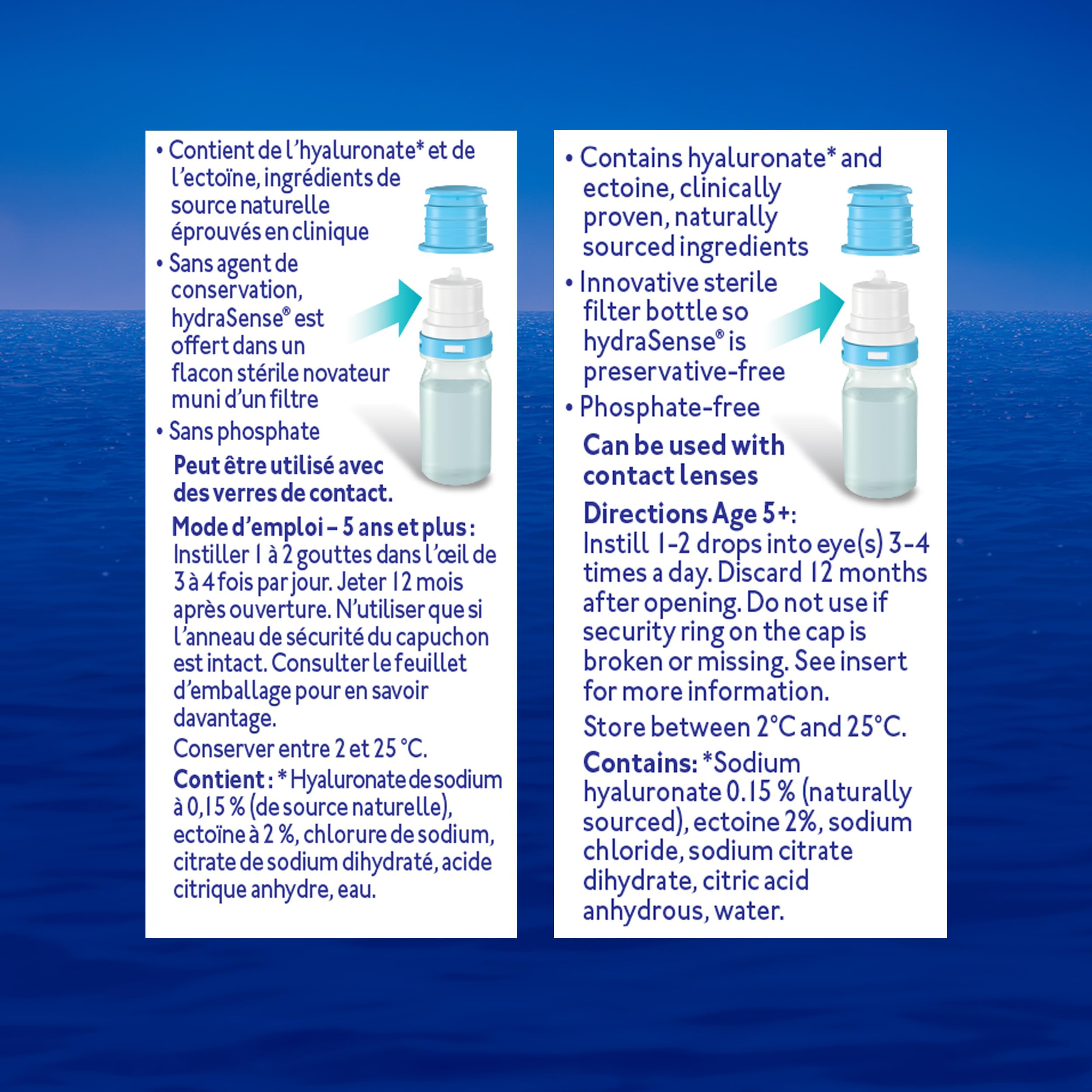hydraSense Complete Eye Drops For Dry Eyes - Preservative Free Eye Drops For Dry Eye, Immediate Comfort and Relief From Dry Eyes, Naturally Sourced Lubricant, Compatable With Contact Lenses, 10mL