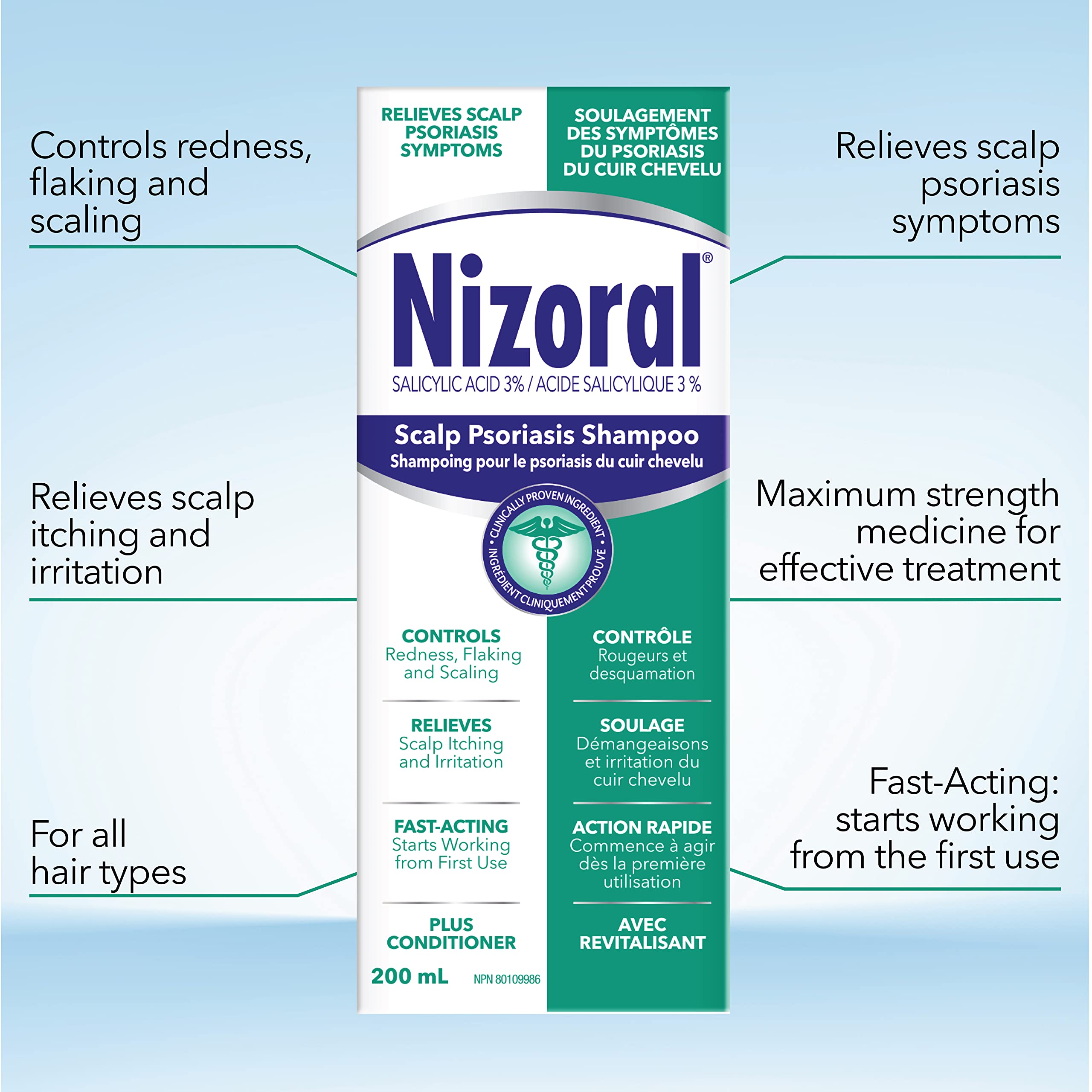 Nizoral Scalp Psoriasis Shampoo - Maximum Strength 200ml