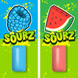 PUR Jumbo SOURZ Gum | Aspartame Free Chewing Gum | 100% Xylitol | Natural Flavour | Sour Blue Raspberry, Sour Watermelon, 20 Pieces (Pack of 3)