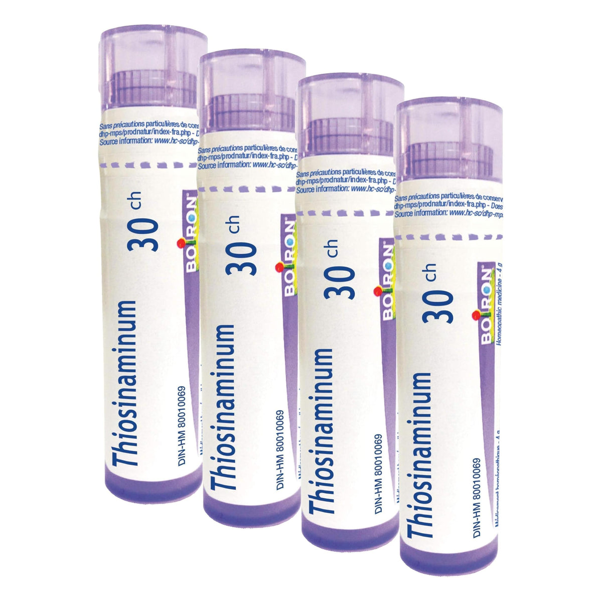 Boiron Thiosinaminum 30ch,Homeopathic medicine. Each tube contains 4 g (approximately 80 pellets) (Pack of 4)